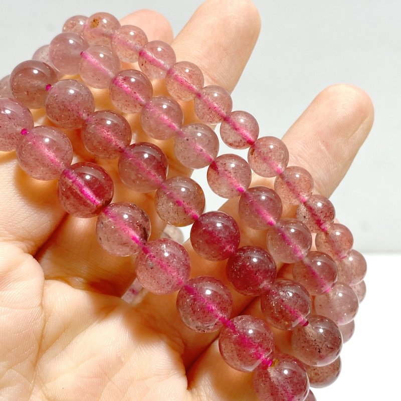 Light Color Strawberry Quartz Bracelet Wholesale - Wholesale Crystals