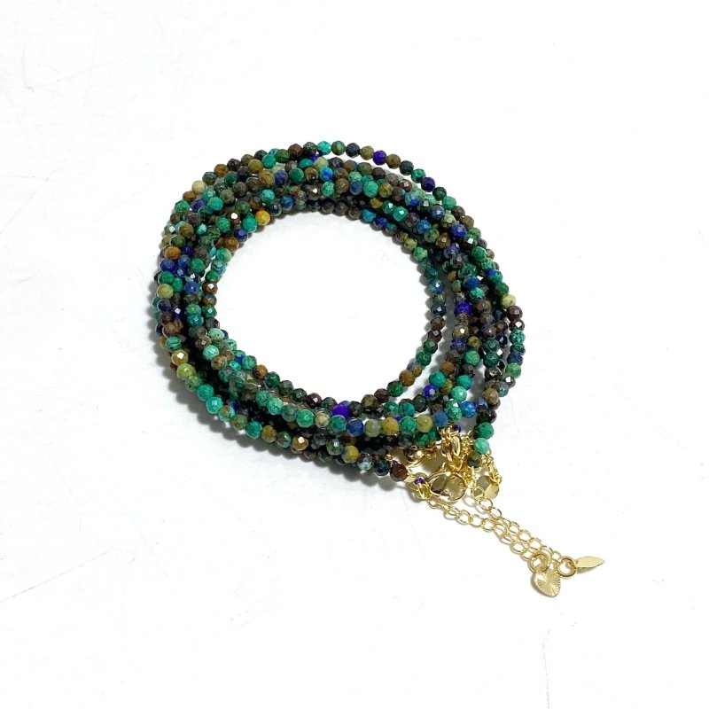 Mini Beads Chrysocolla Mixed Malachite Multi - Faceted Bracelets Necklace Wholesale - Wholesale Crystals