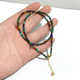 Mini Beads Chrysocolla Mixed Malachite Multi - Faceted Bracelets Necklace Wholesale - Wholesale Crystals