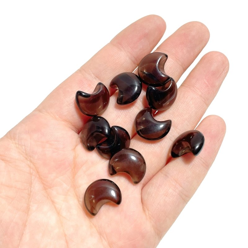 Mini Ice Obsidian Moon DIY Pendant Wholesale Black Lace Obsidian - Wholesale Crystals
