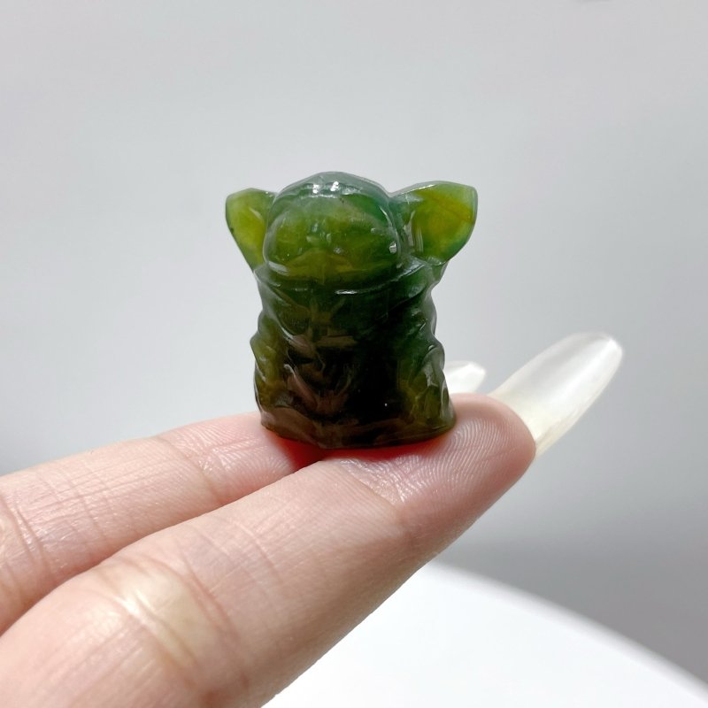 Mini Yoda Carving Wholesale Kambaba Jasper Ocean Jasper - Wholesale Crystals