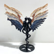 Mixed Colorful Agate Demon And Angel Wing Carving With Stand - Wholesale Crystals