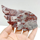 Morocco Agate Heart Wing Carving With Stand -Wholesale Crystals