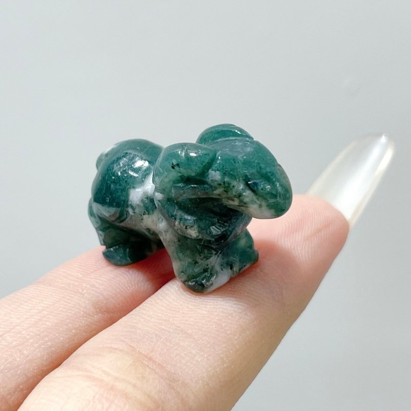 Moss Agate Goat Sheep Carving Wholesale - Wholesale Crystals