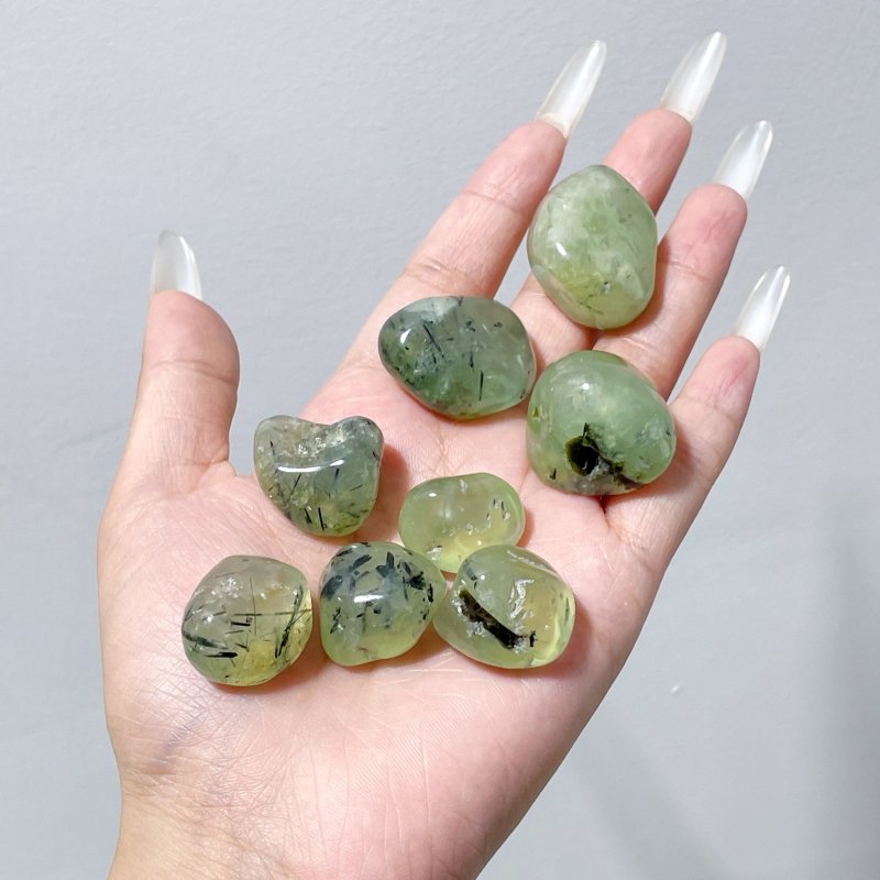 Natural Green Prehnite Tumbled Wholesale - Wholesale Crystals