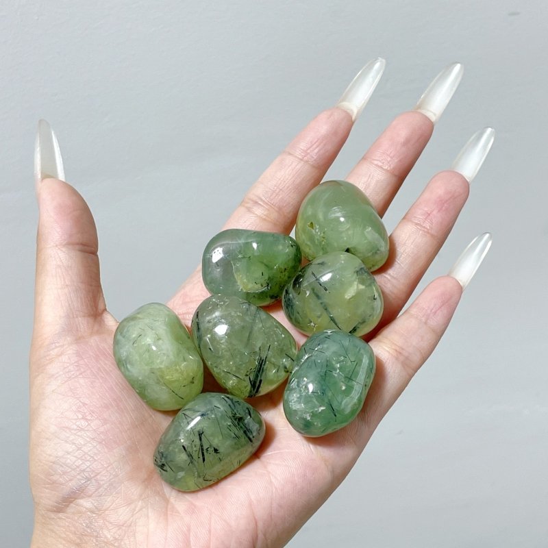 Natural Green Prehnite Tumbled Wholesale - Wholesale Crystals