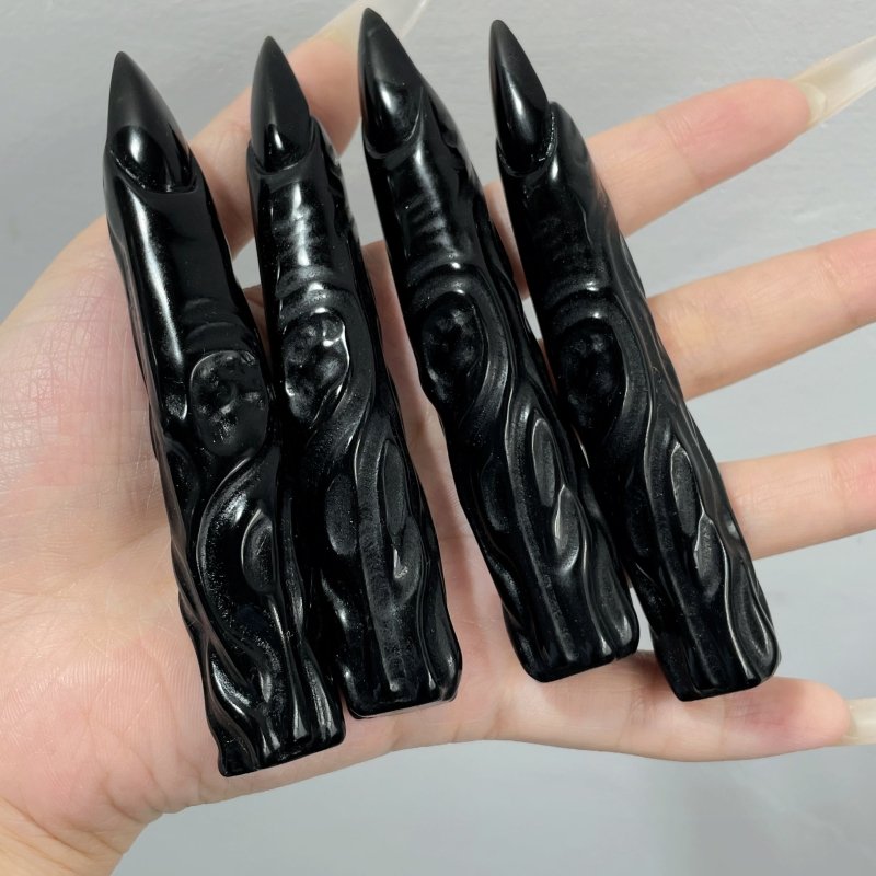 Obsidian Fingers Carving Wholesale - Wholesale Crystals