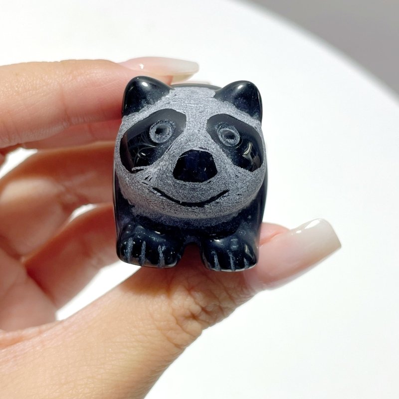 Obsidian Panda Carving Wholesale - Wholesale Crystals