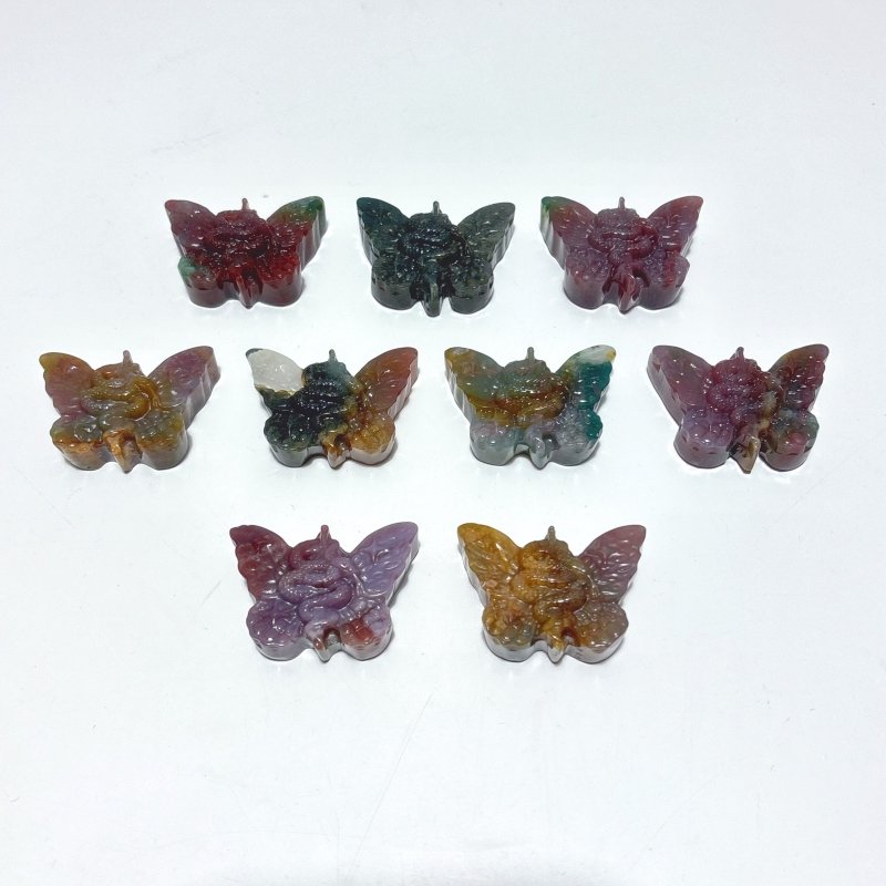 Ocean Jasper Butterfly Snake Carving Wholesale - Wholesale Crystals