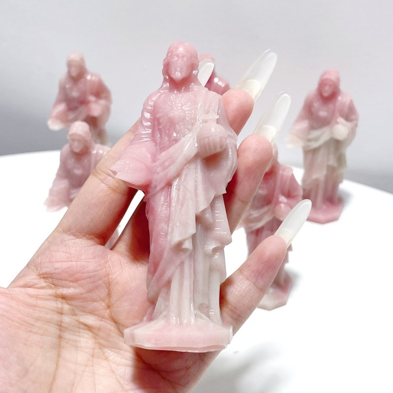 Pink Opal Jesus Carving Wholesale - Wholesale Crystals