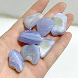 Polished Blue Lace Agate Gravel Tumbled Mixed Size Closeout -Wholesale Crystals