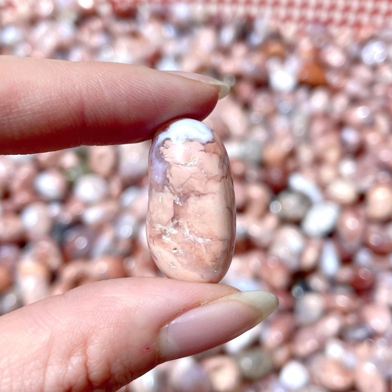 Polished Pink Agate Mini Tumbled Wholesale - Wholesale Crystals