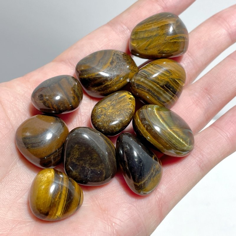 Polished Yellow Tiger Eye Chips Tumbled Wholesale - Wholesale Crystals