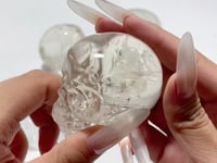 5 Pieces Clear Quartz Skull Carving