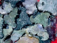 Moss Agate Ox Head Carving Wholesale