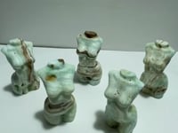 5 Pieces Green Calcite Goddess Carving