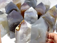 16 Pieces Geode Druzy Agate Four-sided Tower Point