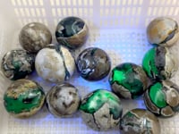 13 Pieces Volcano Agate Spheres Balls(UV-Reactive)