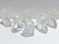 6 Pieces High Quality Clear Quartz Unicorn Carving