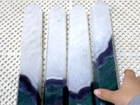 4 Pieces Tall Green Moss Agate Points