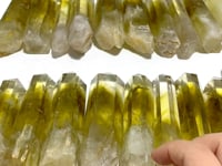 20 Pieces Citrine Tower Points Raw Bottom