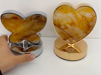 Hematoid Quartz LED Table Lamp Moon Heart & Butterfly Shape