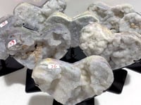 8 Pieces Aura Quartz Cluster Heart With Stand #2