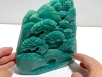 Unique Amazonite Landscape Pavilion Carving #8