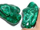2 Pieces High Quality Polished Malachite Raw Bottom Home Decor