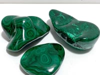 3 Pieces High Quality Polished Malachite Free Form