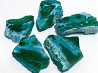 5 Pieces High Quality Small Chrysocolla Mixed Malachite Slab Specimen #4
