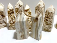 9 Pieces Stripe Yellow Calcite Points Raw Side