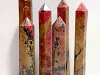 6 Pieces Large Rhodonite Points