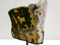Unique 8th Vein Ocean Jasper Slab With Stand #9
