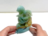 Unique Caribbean Calcite Flying Dragon Carving