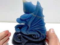 Blue Trolleite Flying Dragon Carving #15