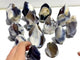 13 Pieces Black Orca Agate Flame Carving #4