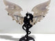 Unique Agate Demon And Angel Wing Carving With Stand