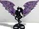 Beautiful Spark Lepidolite Demon And Angel Wing Carving With Stand
