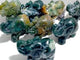 8 Pieces Moss Agate Elephant Carving