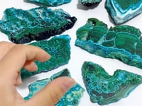 8 Pieces Beautiful Chrysocolla Mixed Malachite Slab High Quality Specimen