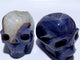 2 Pieces Large Geode Druzy Agate Skull Carving