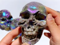 5 Pieces Geode Aura Sphalerite Skull Carving