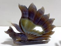 Beautiful Geode Druzy Agate Nine-tailed Fox Carving #7