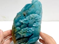 Beautiful Caribbean Calcite Landscape Pavilion Carving #1