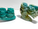 2 Pieces Owl Carving Amazonite Caribbean Calcite