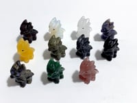 11 Types Mini Flying Dragon Carving Wholesale Yellow Calcite Garnet Sodalite
