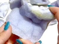 11 Pieces Geode Blue Chalcedony Druzy
