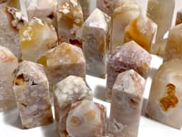 23 Pieces Geode Sakura Flower Agate Tower Points
