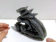 Unique Labradorite Flying Dragon Castle Carving